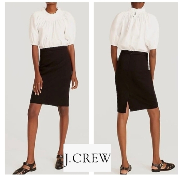 J. Crew Classic Black Pencil Skirt